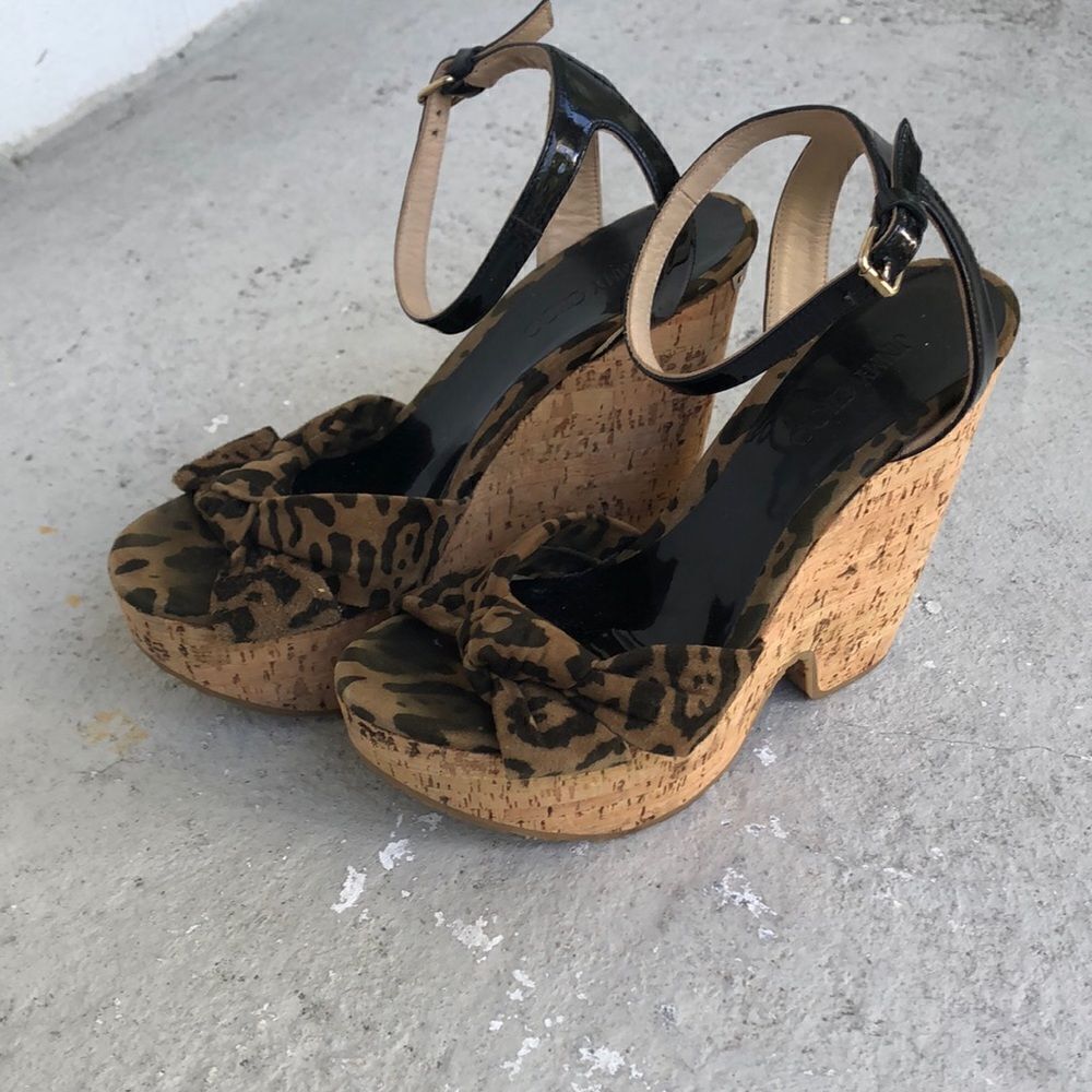 Jimmy Choo Patent Leather w/ leopard print